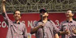 Jokowi dan Ahok, saat kampanye calon Gubernur DKI bersama Prabowo 